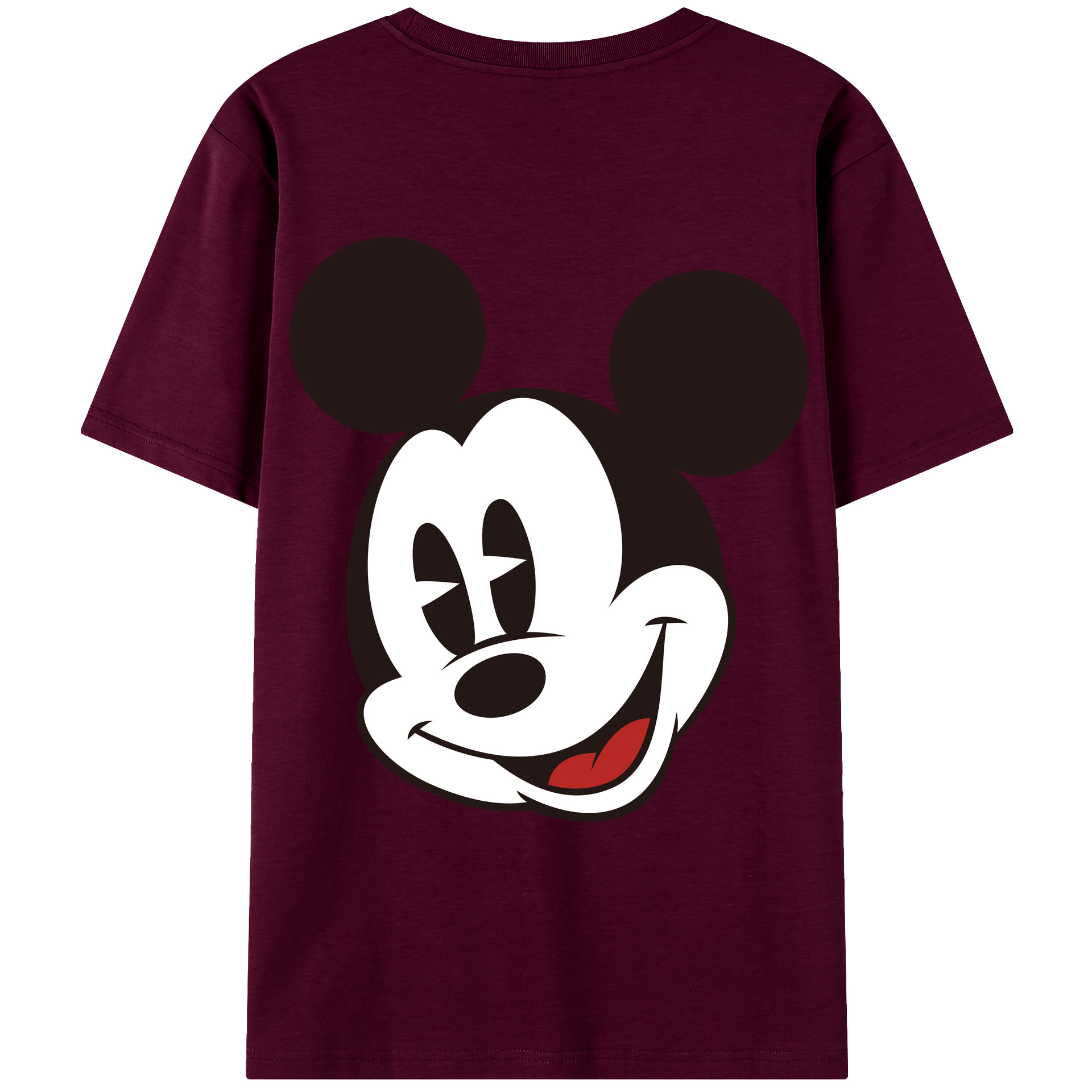 （画像用） ミッキーマウス Mickey Mouse レディース半袖Tシャツ(バックプリント)